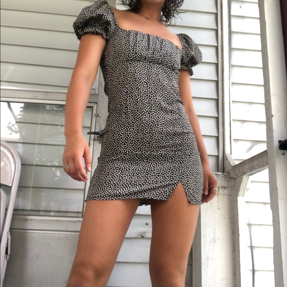 Floral puff sleeve dress